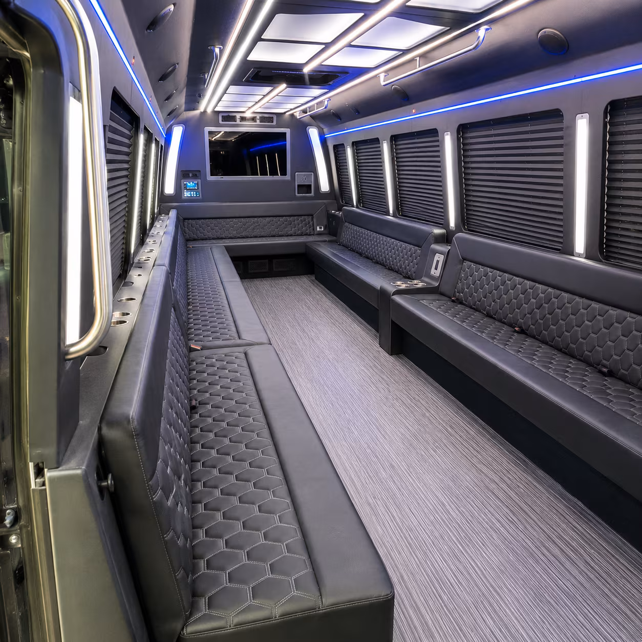 novi 40 passenger party bus interior