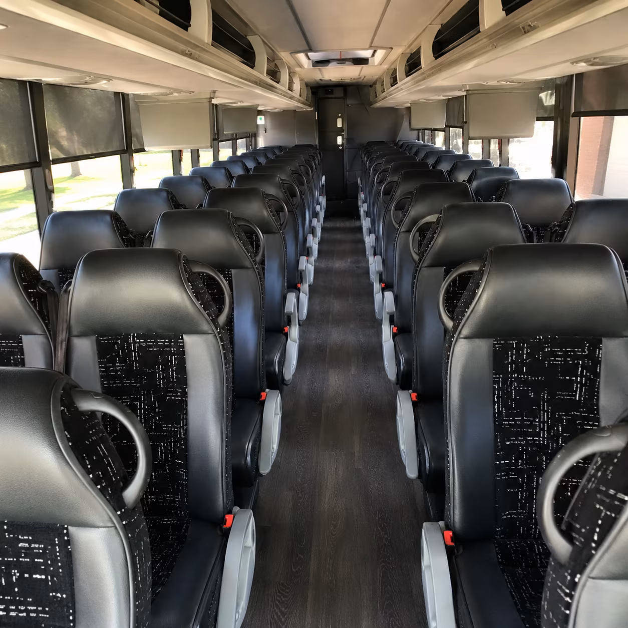 novi charter bus rental interior