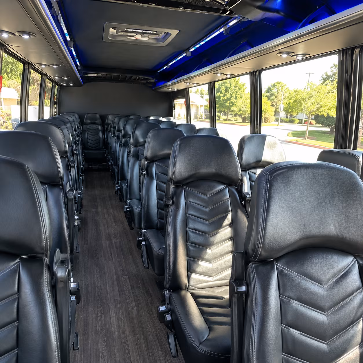 novi sporting event transportation onboard seating
